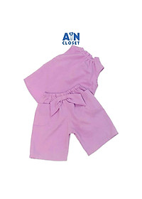 Bộ quần áo lửng bé gái Tím Lavender đũi xước - AICDBGB5B6YZ - AIN Closet