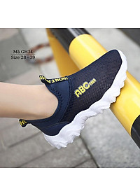 Giày lười bé trai - Giày lưới thể thao êm nhẹ thoáng khí mang mùa hè cho trẻ em học sinh nam tiểu trung học 4 - 12 tuổi GH34