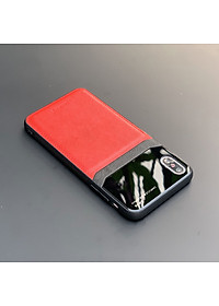 Ốp lưng da kính cao cấp dành cho iPhone X / iPhone XS - Màu đỏ - Hàng nhập khẩu - DELICATE