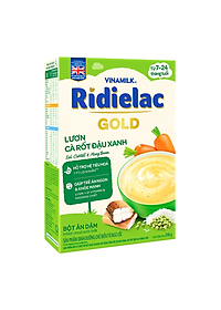 COMBO 2 Hộp BỘT ĂN DẶM RIDIELAC
 GOLD LƯƠN CÀ RỐT ĐẬU XANH - 
HỘP GIẤY 200G
