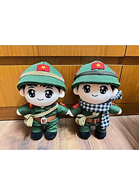 Gấu Bông Yêu Nước Chú Bộ Đội 25 cm - ZooZoo 25250 - Màu Xanh Lá