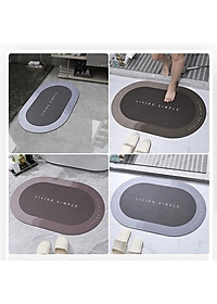 Thảm Lau Chân Nhà Tắm Đa Năng Chất Liệu Chống Trơn Trượt Cao Cấp, Thấm Hút Tốt 40x60cm Chính Hãng TOKDODO -( Màu Và Chữ Ngẫu Nhiên)