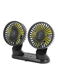Quạt mini để trên xe oto, xe hơi, bàn làm việc, cổng USB tiện lợi, Mẫu quạt đôi