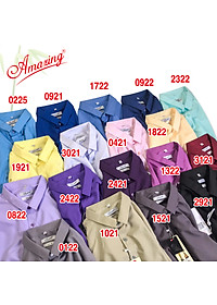 Áo sơ mi trơn tay dài Amazing, form slimfit Hàn Quốc, nhiều màu, vải bamboo mềm và mát, có big size