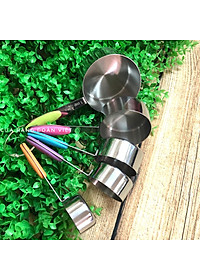 Muỗng Đong Định Lượng Inox Dày Không Gỉ - Cán Silicon