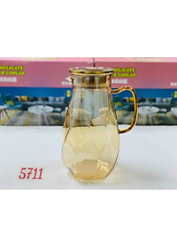 BÌNH ĐỰNG NƯỚC UỐNG THỦY TINH CHỊU NHIỆT LÊN ĐẾN 400 ĐỘ C MÀU VÀNG GOND SANG TRỌNG