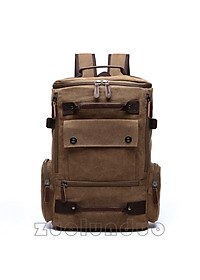 Balo du lịch nam vải canvas cao cấp Dành Cho Đi Học, Dã Ngoại, Đi Phượt, Đựng Laptop (14-17")