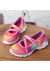 Giày Bé Gái Đa Sắc Màu Siêu Nhẹ Cho Bé Gái 3 - 12 Tuổi GA96 - Hồng