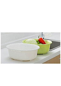 Bộ 01chậu & 01rổ nhựa Oval Sanada Seiko 5.3L cao cấp có tay cầm tiện dụng - Hàng nội địa Nhật Bản.