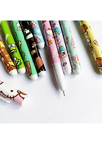 Combo 10 bút mực nước gel in hình hoạt hình chấm bi dải ngân hà nhiều màu khác nhau