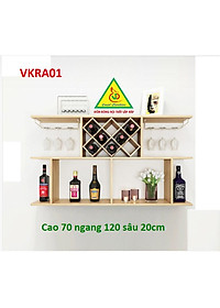 Kệ rượu trang trí treo tường VKRA01A