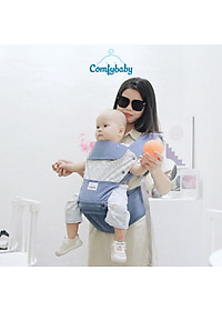 Địu ngồi trẻ em cao cấp siêu mềm - siêu thoáng 4 tư thế Comfybaby CF119HC003 cho bé từ sơ sinh tới 36 tháng có mũ đỡ đầu