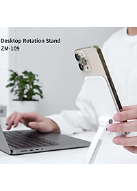 Giá đỡ kệ đỡ cho điện thoại xoay 360 độ hiệu WIWU Destop Rolation Stand ZM-109 - thay đổi chiều cao, xoay mọi góc độ, gấp gọn gàng khi không sử dụng - Hàng nhập khẩu