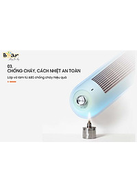 Máy Sưởi Ấm Gốm Bear DNQ-C20B1 Không Làm Khô Da Công Suất 2000W - Hàng Chính Hãng