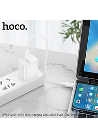 Cáp SẠc Nhanh Dành Cho Hoco X96 Type C To Type C 60W 3A Dây Dài 1M Hàng Chính Hãng