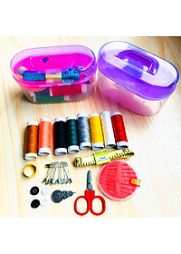 Hộp Kim Chỉ May Vá Quần Áo Xách Tay Mini 55 Món Du Lịch Tiện Lợi Giao Màu Ngẫu Nhiên - Hàng Loại 1 - Chính Hãng MINIIN