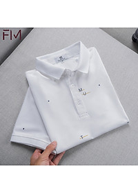Áo polo nam phối họa tiết trẻ trung năng động, chất thun Polyester chống nhăn, chống bắm bụi - FORMEN SHOP - FMPS212