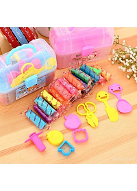 Vali Đất Nặn Đất Sét 24 Màu Kèm Dụng Cụ Nặn Và Khuôn Deli - Chất Liệu An Toàn Phù Hợp Cho Bé Sáng Tạo - 7021