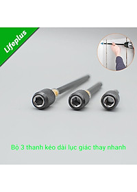Thanh kéo dài lục giác thay nhanh đầu khía đen