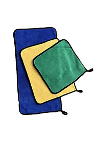 Khăn lau tay nhà bếp siêu thấm có móc treo chất liệu mềm mịn an toàn, màu vàng xanh xám