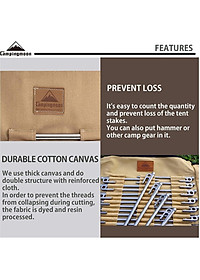 Đồ cắm trại túi đựng cọc lều campoutvn campingmoon campoutvn du lịch dã ngoại glamping sang trọng vải dày gấp gọn tiện lợi A254