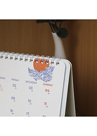 Lịch để bàn 2026 AO+ bản giới hạn có lịch âm in họa tiết hoa văn vốn cổ AA625