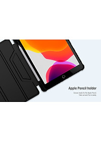 Bao da cao cấp cho iPad 10.2 inch 2019/2020 hàng chính hãng Nillkin Bumper Leather có nắp bảo vệ camera