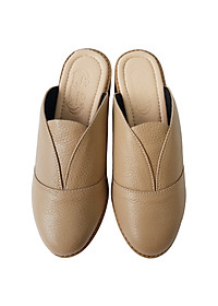 Dép Cao Gót Nữ BIGGBEN Da Bò Cao 4 Phân DCG79