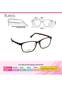 Gọng kính cận 1919 nhựa dẻo ultem thời trang nam nữ mắt kính OURESS