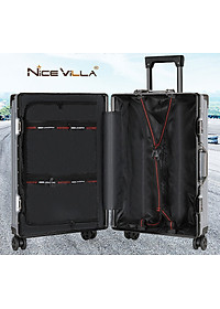 Vali Khung Nhôm Vân Nhám Chống Trầy Xước NiceVilla Size 20inch-24inch-29inch
