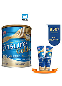 1 Lon Ensure Gold Vani Ít Ngọt 850g – Tặng 2 Gói Dùng Thử Vị Ngẫu Nhiên