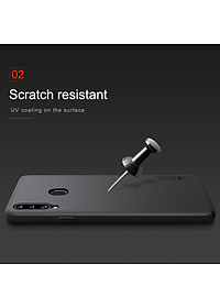 Ốp Lưng Sần chống sốc cho Samsung Galaxy A20s hiệu Nillkin Super Frosted Shield (Đính kèm giá đỡ hoặc miếng dán từ tính) - Hàng Chính Hãng