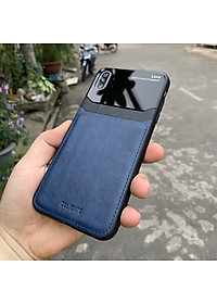 Ốp lưng da kính cao cấp dành cho iPhone X / iPhone XS - Màu xanh
