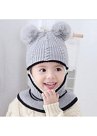 Mũ len ninja trùm kín đầu kín cổ lót nỉ ấm áp cho bé trai bé gái mùa đông - mu len lot ni cho be