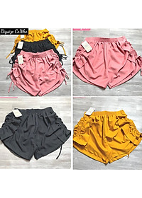 Quần short nữ bigsize chất vải mango bảng lưng chun có độ co giản thoai mái Q9