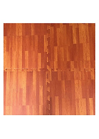 Bộ 4 tấm Thảm xốp giả gỗ ECOBABY an toàn cho bé - hình vân gỗ đậm - kích thước 1 tấm 60x60cm, độ dày khoảng 0,9-1cm