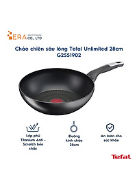 Chảo sâu lòng chống dính đáy từ Tefal Unlimited 28cm, dùng cho mọi loại bếp - Sản xuất tại Pháp - Hàng chính hãng