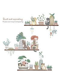 Sticker Giấy Dán Tường Decal Dán tường Mẫu Hoa Lá Cực Xinh ZH0032