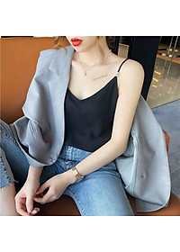 Áo 2 Dây Nữ New  Design Đính Ngọc Trai Mẫu Mới, Lụa Satin Mịn Mát, Phong Cách Vintage Trẻ Trung, Áo Có Nhiều Màu Và Đủ Size AO0004