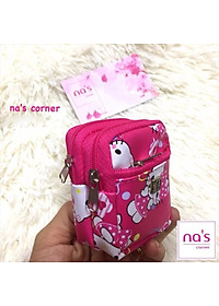 Móc khóa balo 3 ngăn mèo Kitty móc khoá ví da mini