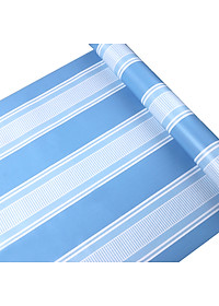 Giấy dán tường Sọc trắng xanh WP0050