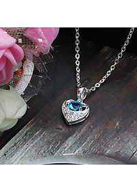 Dây Và Mặt Dây Chuyền Nữ Bạc Hiểu Minh DMD408BL trái tim