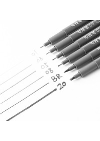 Bút kỹ thuật đi nét màu đen Deli - kháng nước - S573