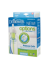 Bộ 3 Bình Sữa Nhựa PP Cổ Thường Options Dr.Brown's 83005 (250ml)