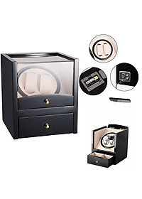 Hộp Xoay Đựng Đồng Hồ Cơ SAIKE SAIKE 2003 Mẫu 2 Xoay Và Ngăn Phụ Kiện Vỏ Gỗ Màu Đen