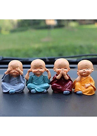 Bộ tượng 4 chú tiểu-tượng phật phong thủy,trang trí xe ô tô