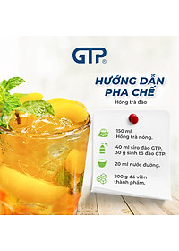 Siro Đào GTP - Chuyên dùng pha chế: Trà sữa, Trà trái cây, Cocktail, Mocktail…
