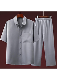 Bộ mặc nhà nam trung niên cho bố, đồ bộ quần áo người già