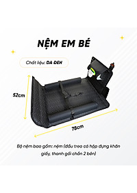 Giường nệm treo ghế ô tô GẤP GỌN - KHÔNG CẦN BƠM, Chịu tải lên đến 600kg, chất liệu cao cấp