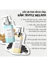Combo Gội xả phục hồi đa tầng Nấm Truffle Weilaiya và Bộ dầu xả Gừng Hà Thủ Ô Weilaiya - Ngăn rụng tóc, sạch dầu, sạch gàu, giúp tóc mềm mượt